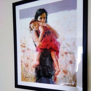 Pino Daeni GicleeMother and Daughter (Maternal Instincts) Framed -Signed and #'d